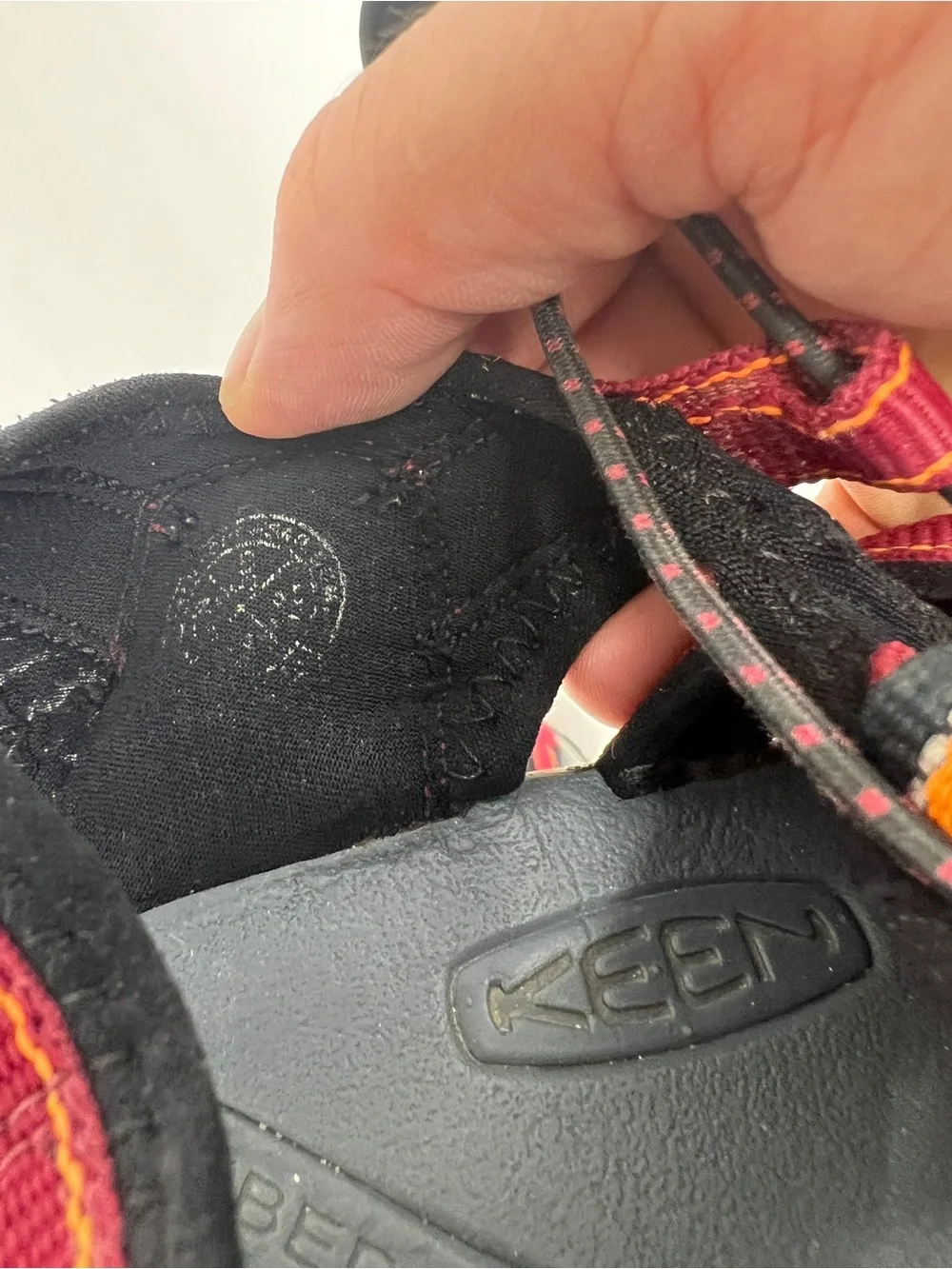 Keen Maroon and Yellow Women's Closed-Toe Hiking Sandals